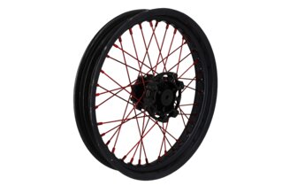 Spokes rear Doppler red 18 x 195mm / 18 x 199mm Derbi Senda