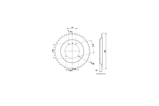 Rear Sprocket 48 teeth Peugeot 101 / 102