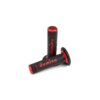 Puños Motocross Domino A020 Doble Densidad Negro / Rojo