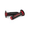 Puños Motocross Domino A020 Doble Densidad Negro / Rojo