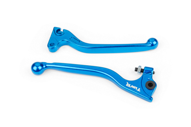 Paire De Leviers De Frein Et Embrayage Moto CNC Aluminium 22mm (7/8”) - Universel, Couleur Bleu - Pour Améliorer Apparence Et Freinage