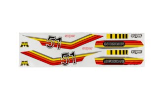Kit déco MBK 51 rouge / jaune / orange (10 pcs)