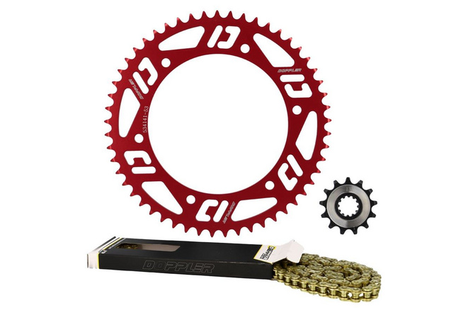 Kettensatz 13x53 Alu - 420 Doppler Fantic XM / XE rot