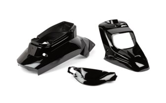Kit car&eacute;nage MBK Booster avant 2004 3 pi&egrave;ces Noir New Design