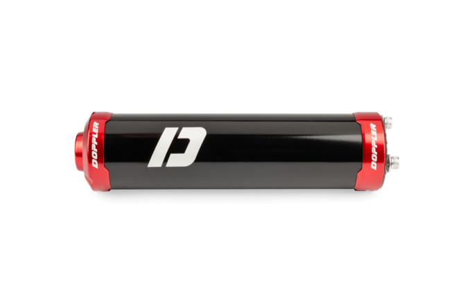 Endschalld&auml;mpfer 50ccm Schaltmoped Doppler schwarz / rot