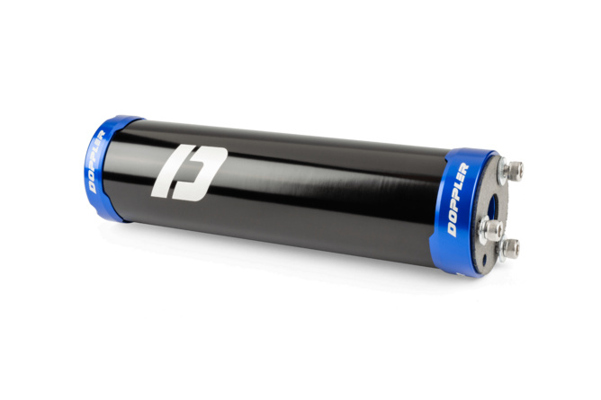 Endschalld&auml;mpfer 50ccm Schaltmoped Doppler schwarz / blau