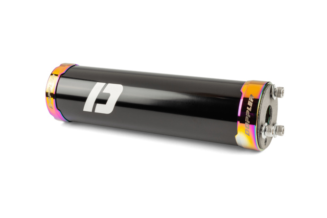 Endschalld&auml;mpfer 50ccm Schaltmoped Doppler schwarz / Neochrom