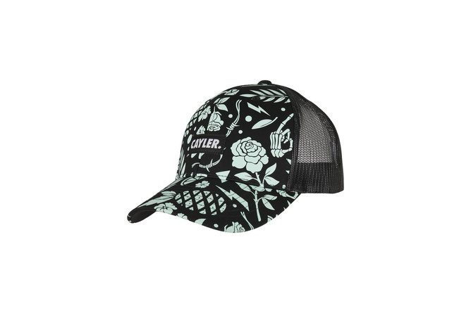Trucker Hat Statement Leaves N Wires Curved Cayler & Sons black/mint