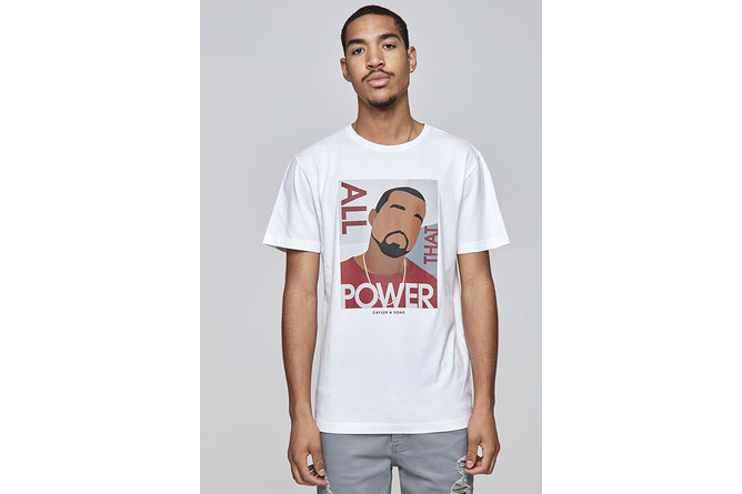 T-shirt Power Cayler & Sons blanc