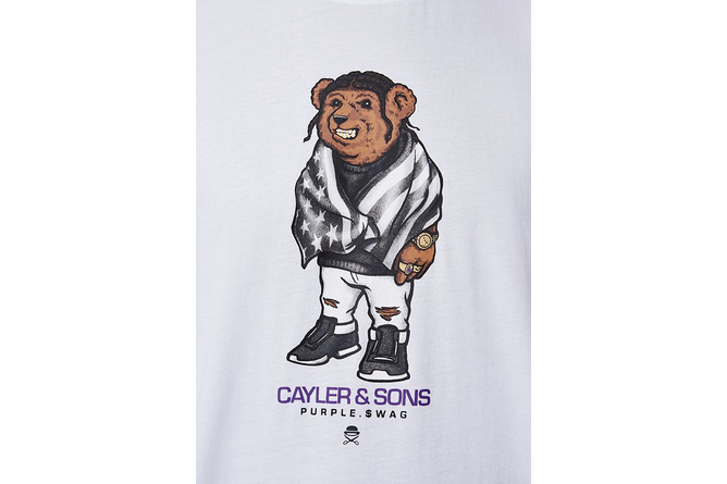 T-Shirt lila Swag Cayler & Sons weiß