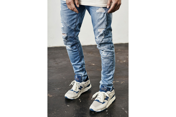 Jeans Paneled Cayler & Sons distressed light blue/weiß