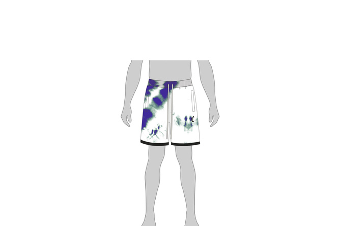 Sweat Shorts Tie Dye Meaning Of Life CSBL white/blue