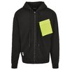 Sudadera con capucha Attach Zip Box CSBL negro/verde voltio
