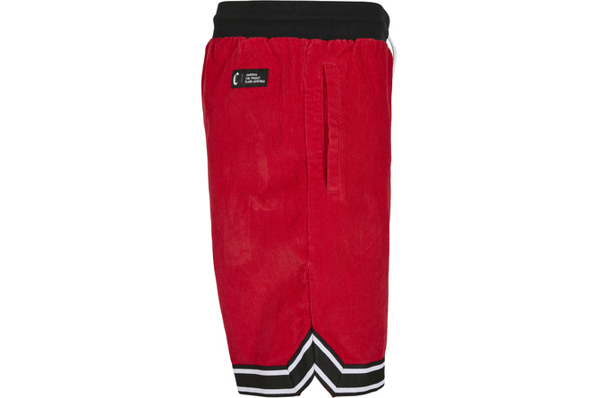 Cord Shorts Reverse Banned CSBL red/schwarz