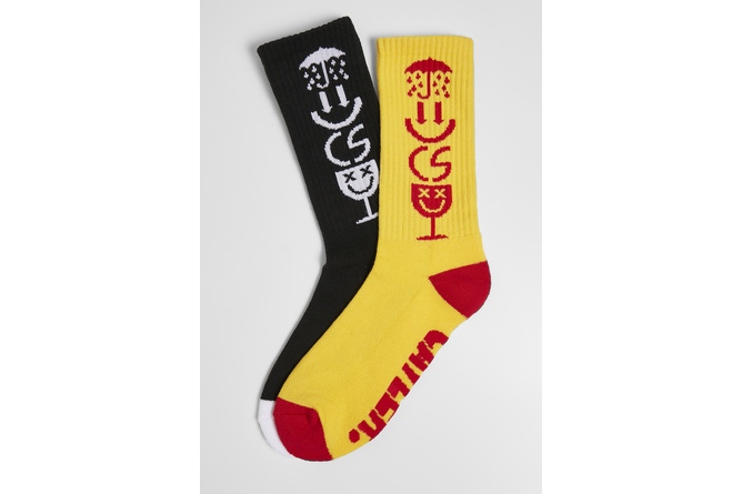 Calcetines Iconic Icons 2-Pack Cayler & Sons negro/amarillo