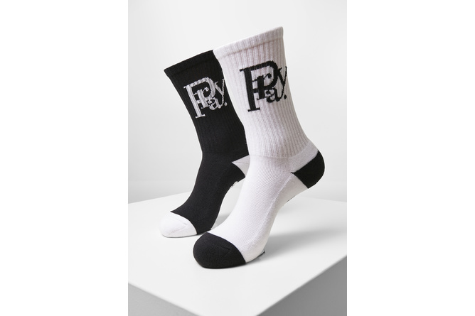 Socks Prayor Monogram 2-Pack Cayler & Sons black + white