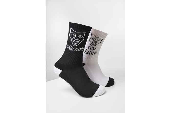 Calcetines Smile Later x2 Cayler & Sons Negro + Blanco