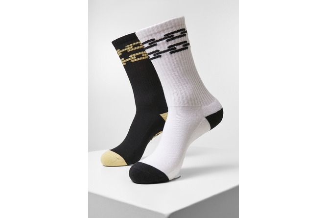 Calcetines Chainlinked x2 Cayler & Sons Negro + Blanco