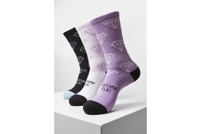 Lot de 2 chaussettes Everyday Hustle Cayler & Sons noir / violet / blanc 43