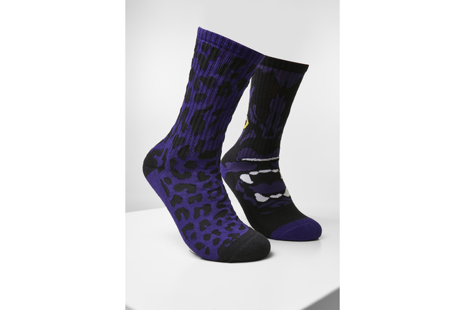 Lot de 2 chaussettes Feral Face Cayler & Sons noir / violet
