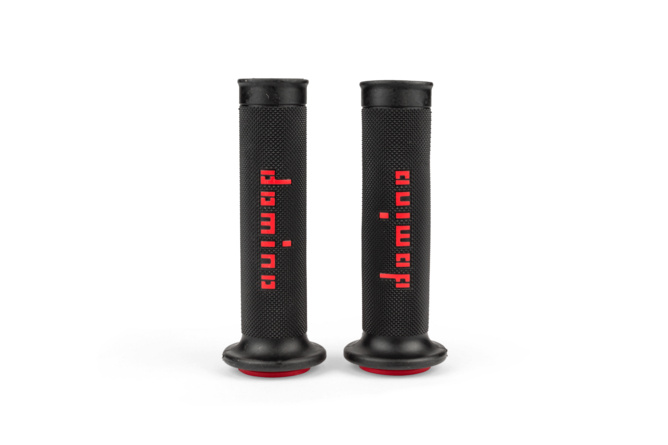 Grips Domino A010 On-Road black / red (open ends)