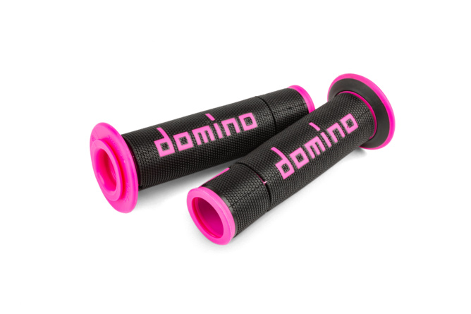 Poign&eacute;es Domino A450 on-road racing noir / rose