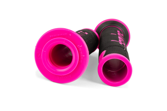 Poign&eacute;es Domino A450 on-road racing noir / rose