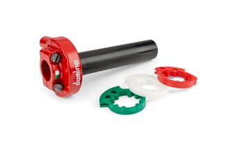 Gasgriff 4T Domino XM2 einstellbar Rot