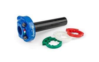 Gasgriff 4T Domino XM2 einstellbar Blau