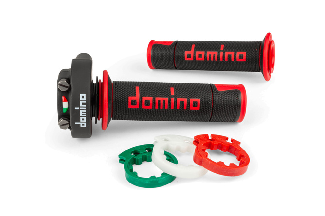 Throttle 4-stroke Domino XM2 + grips Black / Red