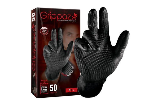 Work Gloves Nitrile High Resistance black - 25 pairs - T8 (M) 