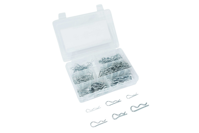 Assortment Box R-clips 6 sizes 150 pieces