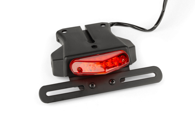 Portatarga universale con Fanalino LED rosso