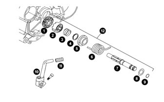 Ersatzteile Minarelli AM6 Kickstarter