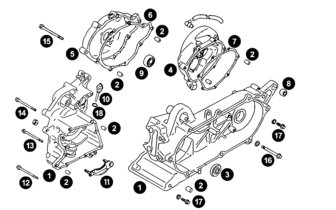 Piezas de Recambio Minarelli 4T Cárter de Motor