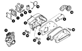 Piezas de Recambio Minarelli Vertical Carburador + Caja de Filtro de Aire