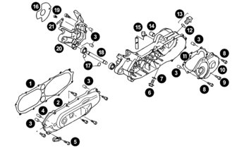 Spare Parts Minarelli vertical - Crankcase