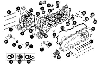 Spare Parts Peugeot 4-stroke (DJANGO after 2018) - Crankcase