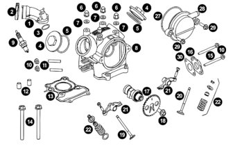 Spare Parts Peugeot 4-stroke (SYM) - Cylinder Head
