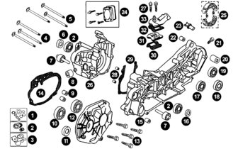 Spare Parts Peugeot vertical - Crankcase