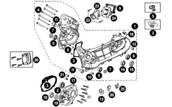 Pièces détachées d'origine Peugeot Ludix / Kisbee - Carter moteur