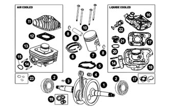 Spare Parts Peugeot horizontal - Crankshaft + Cylinder