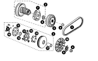 Spare Parts Peugeot horizontal - CVT + Torque Drive