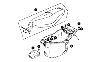 Spare Parts Helmet Compartment / Seat Sachs 49er