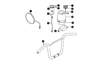 Spare Parts Handlebar / Dashboard / Mirror Tomos Flexer