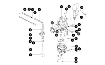 Spare Parts Carburetor Parts Vespa LX 50 2-stroke