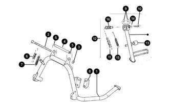 Spare Parts Stands Vespa LX 50 4-stroke