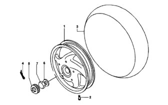 Spare Parts Rear Wheel Vespa LX 50