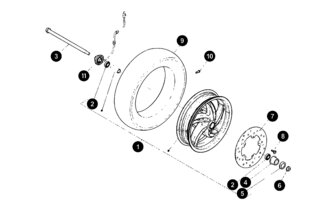 Spare Parts Front Wheel / Brake Disc Piaggio Fly `12 - `15