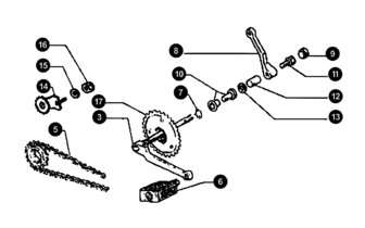 Spare Parts Pedal Crank Piaggio / Vespa Ciao
